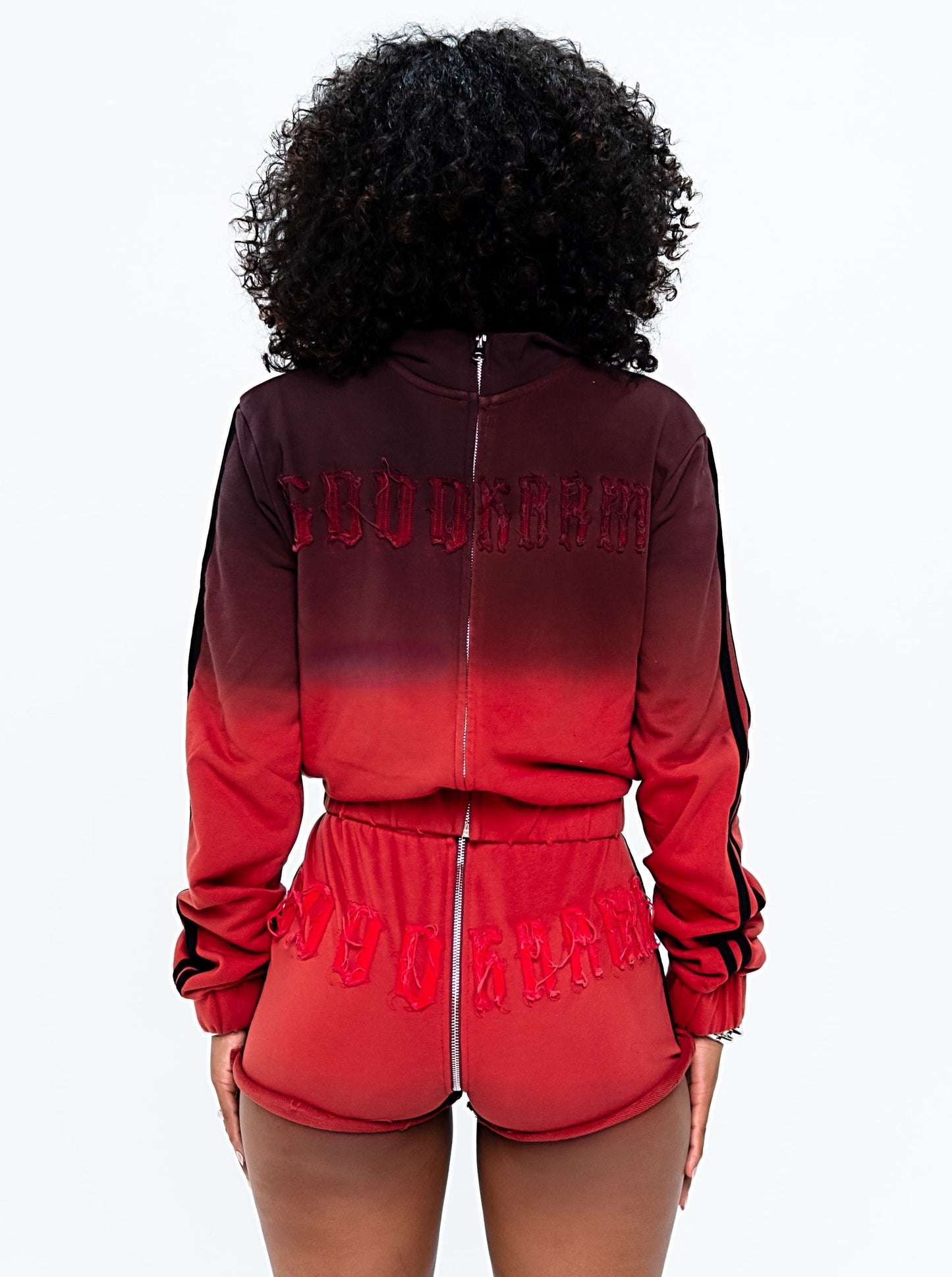 RUBY GOOD KARMA FULL ZIPPER SWEAT SHORTS
