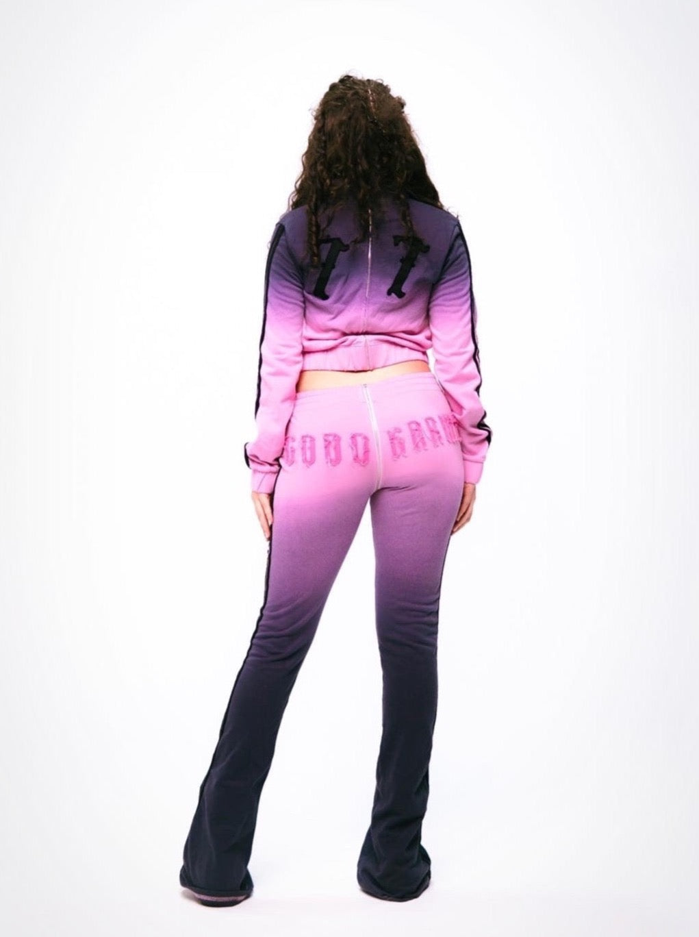 AMETHYST GOOD KARMA FULL ZIPPER SWEATPANTS