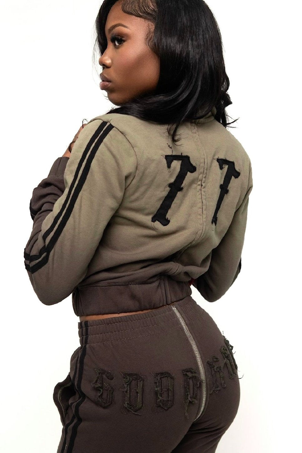 MOSS GOOD KARMA FULL ZIPPER SWEATPANTS