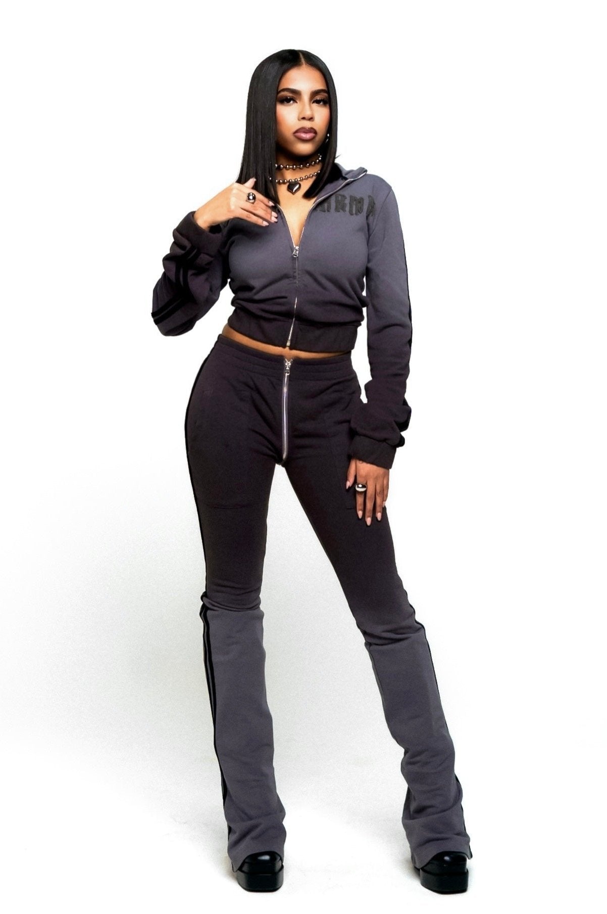 SLATE GOOD KARMA FULL ZIPPER JACKET