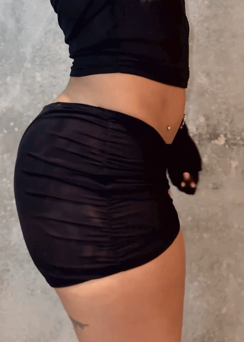 CAVIAR LIQUID V-BACK MINI SHORTS