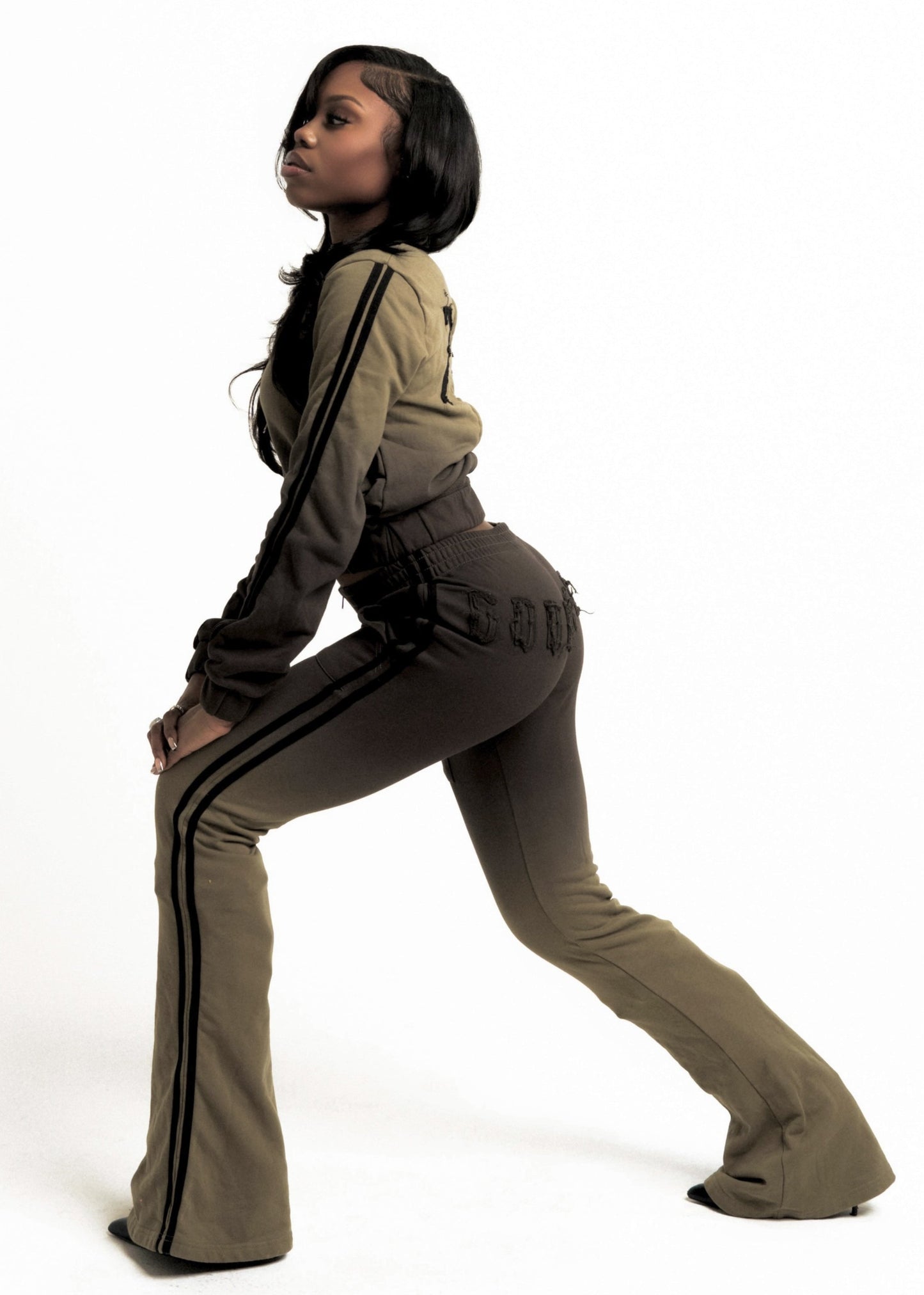 MOSS GOOD KARMA FULL ZIPPER SWEATPANTS