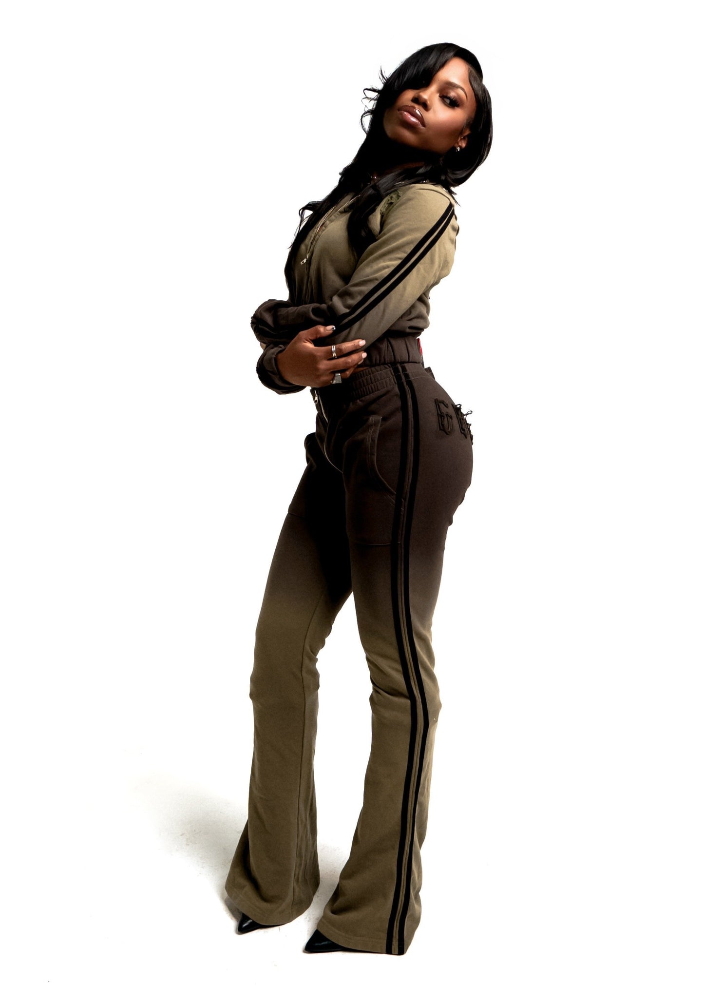 MOSS GOOD KARMA FULL ZIPPER SWEATPANTS