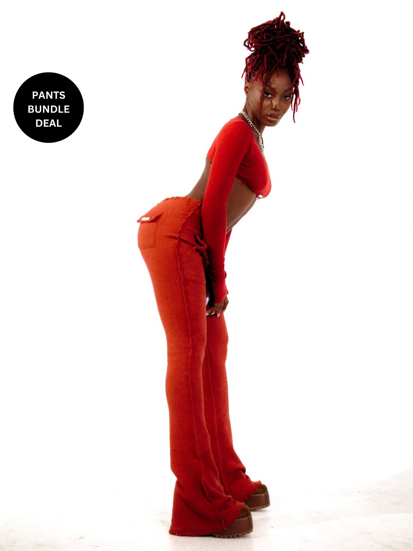 GARNET FULL ZIPPER KNIT PANT