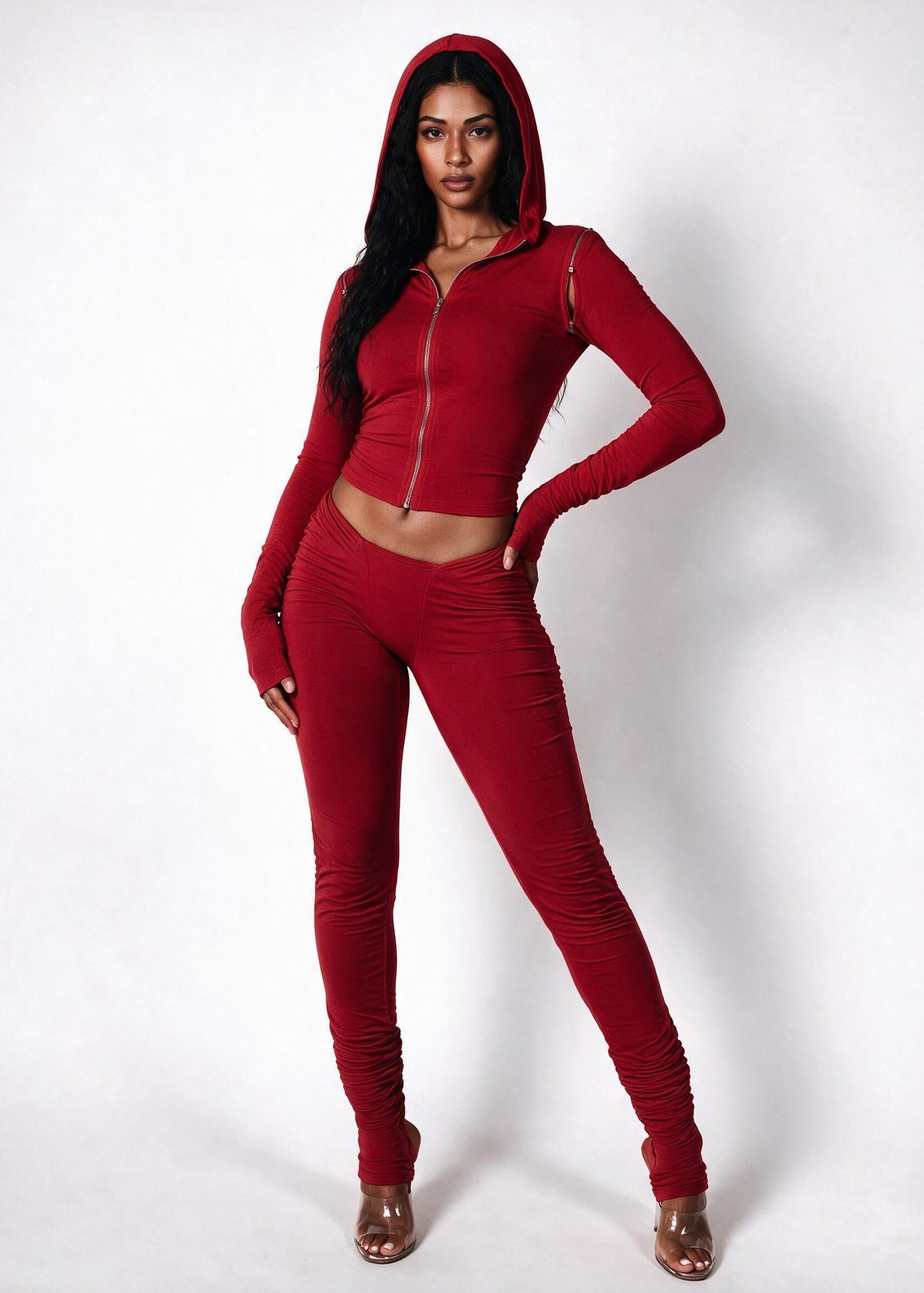 BERRY LIQUID V-BACK LEGGINGS