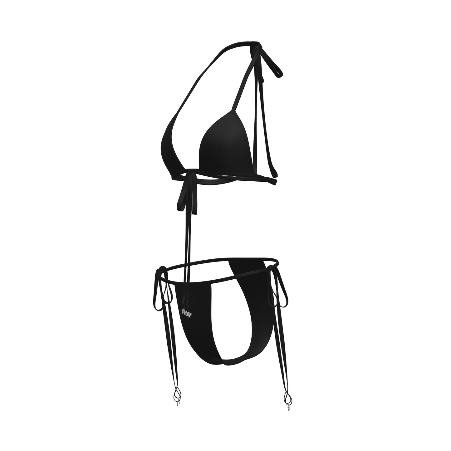 BLACK K7 STRING BIKINI BOTTOM