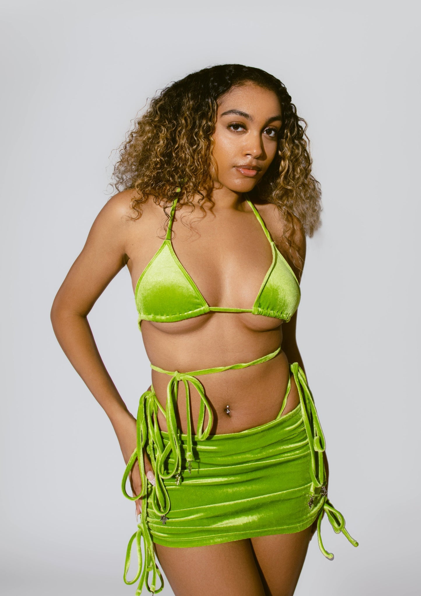 SAGE RUCHED SKIRT