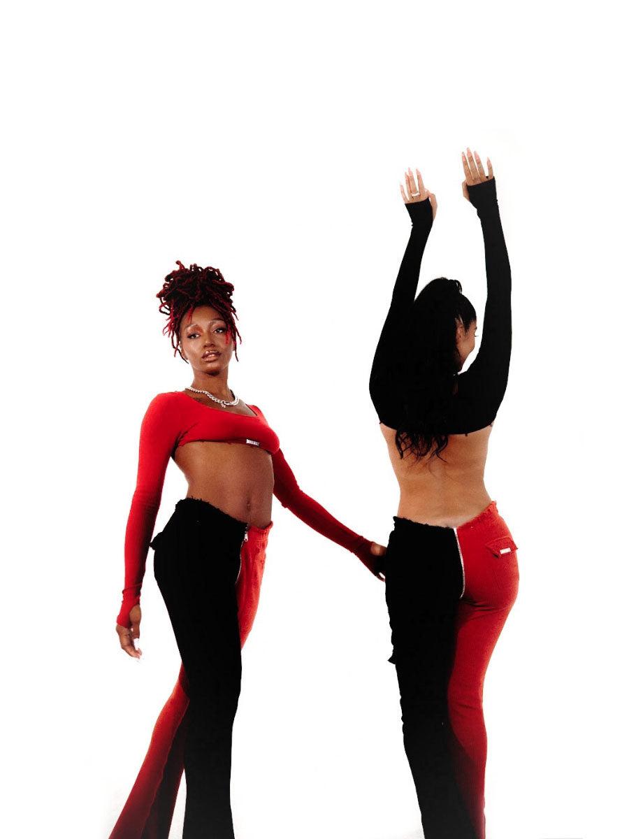 ONYX FULL ZIPPER KNIT PANTS