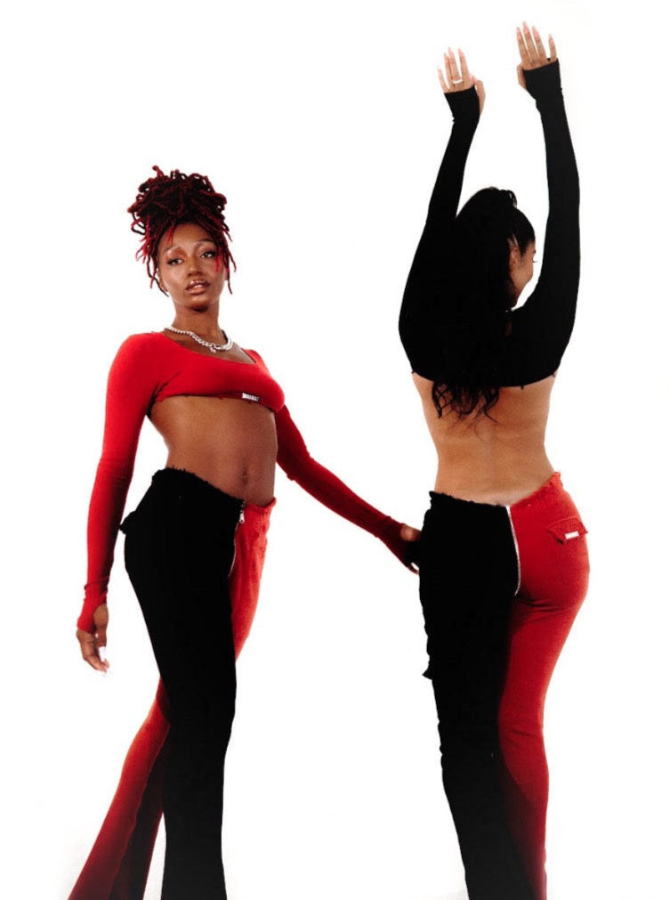 GARNET FULL ZIPPER KNIT PANT