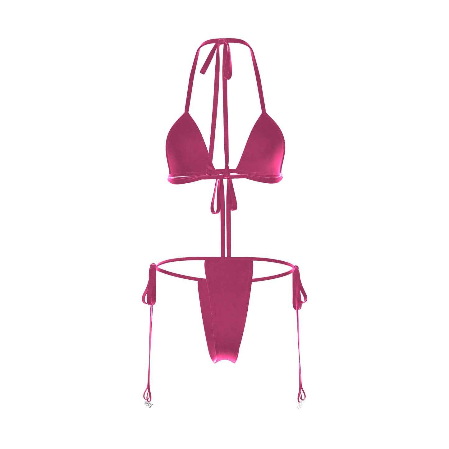 PINK K7 WRAP AROUND STRING BIKINI TOP