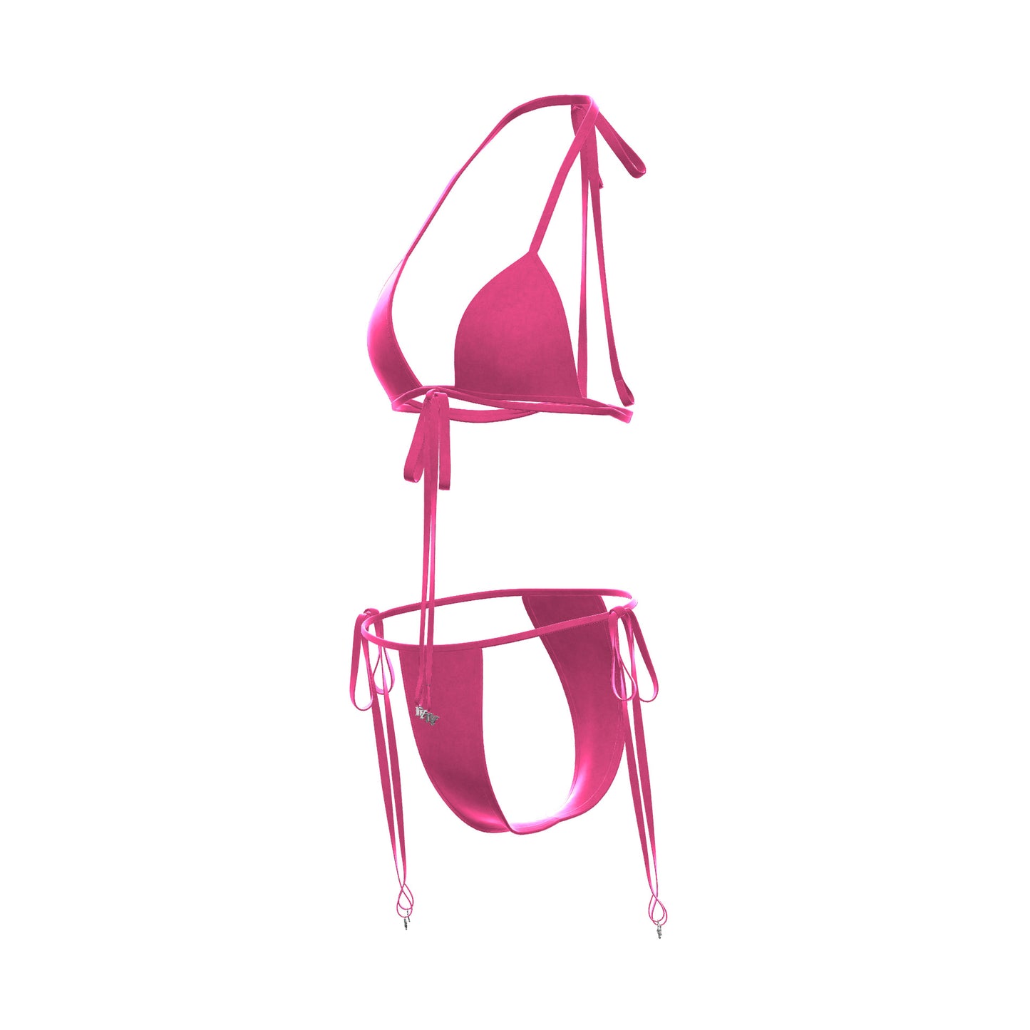 PINK K7 WRAP AROUND STRING BIKINI TOP