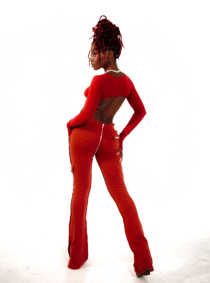 GARNET FULL ZIPPER KNIT PANT