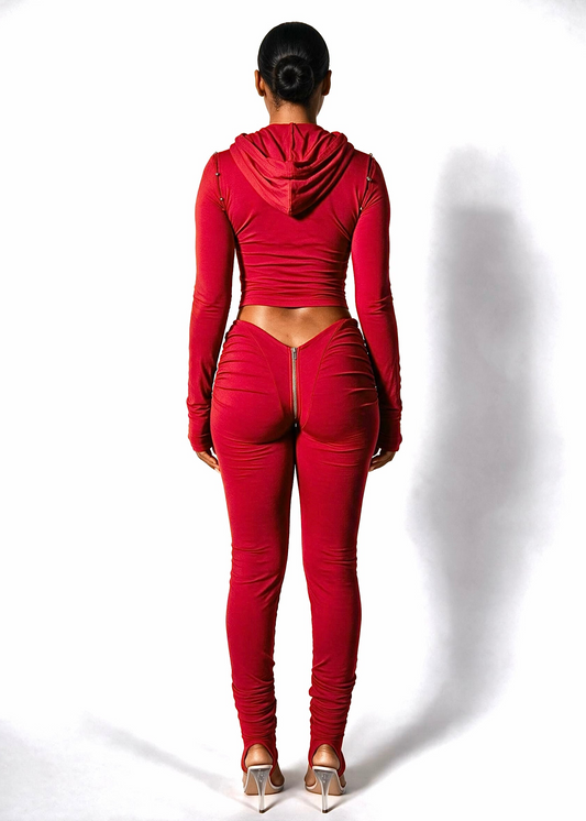 BERRY LIQUID V-BACK LEGGINGS