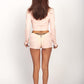 MOCHI LIQUID MESH V-BACK MINI SHORTS
