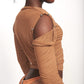 CACAO LIQUID MESH CONVERTIBLE ZIP TOP