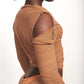 CACAO LIQUID MESH V-BACK MINI SHORTS