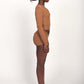 CACAO LIQUID MESH V-BACK MINI SHORTS