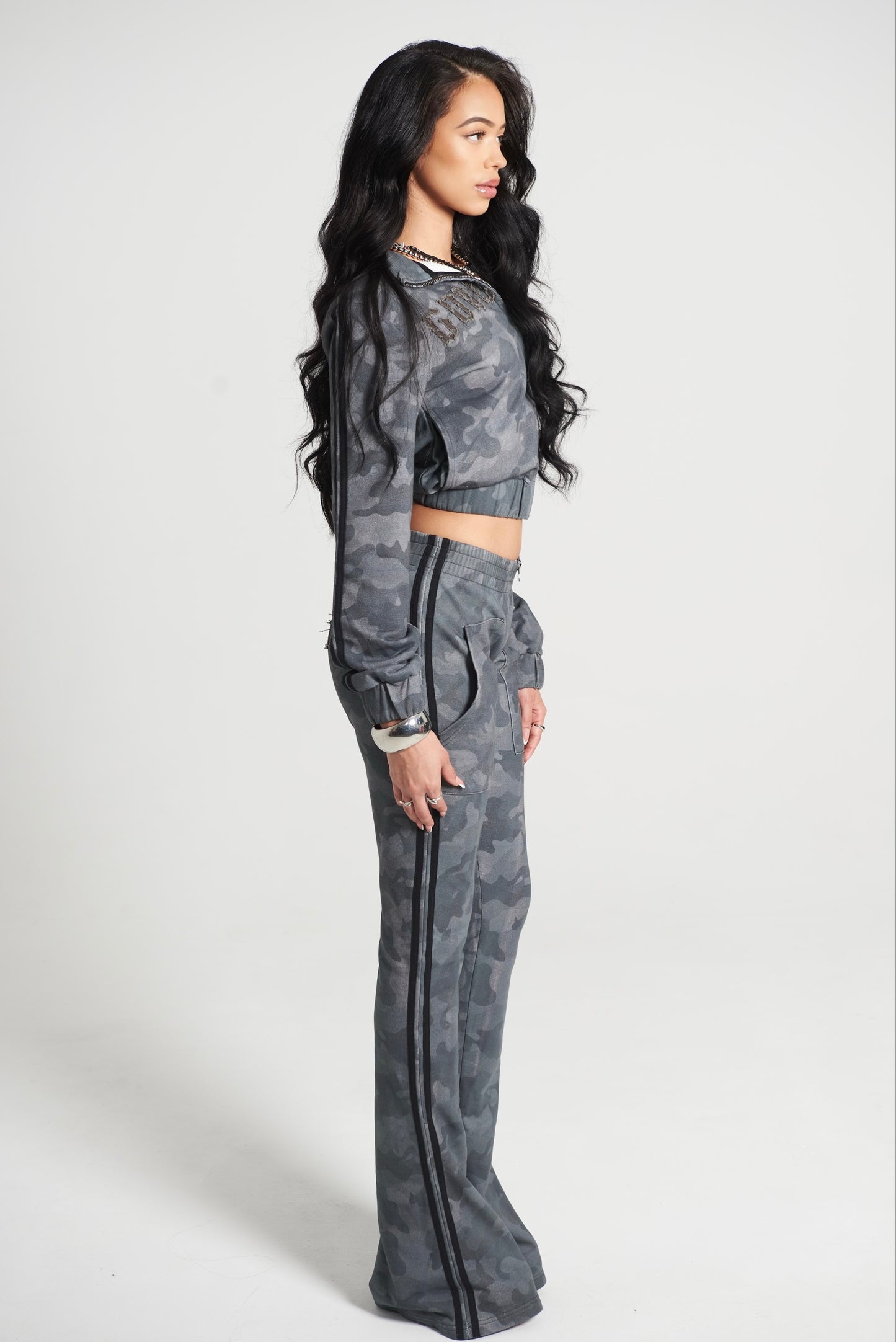 SLATE CAMO GOOD KARMA FULL ZIPPER JACKET