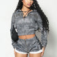 SLATE CAMO GOOD KARMA FULL ZIPPER SWEATSHORTS