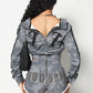 SLATE CAMO GOOD KARMA FULL ZIPPER SWEATSHORTS