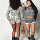 MOSS CAMO GOOD KARMA FULL ZIPPER SWEATSHORTS