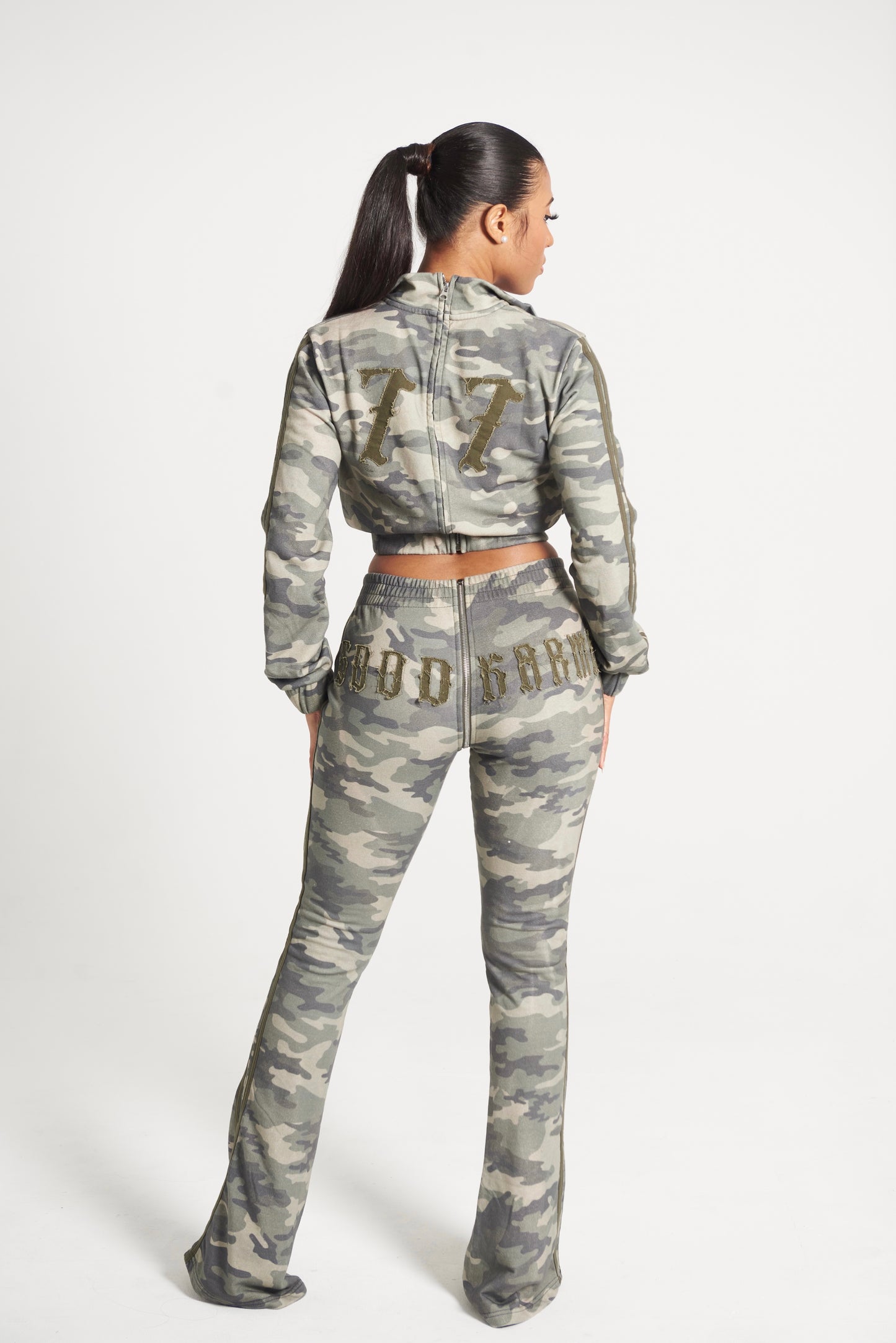 MOSS CAMO GOOD KARMA FULL ZIPPER JACKET