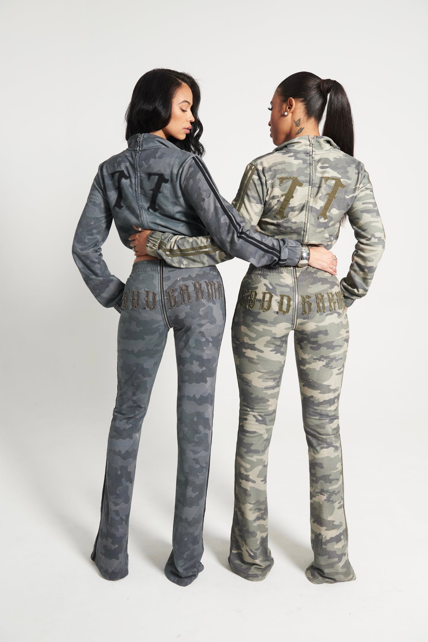 SLATE CAMO GOOD KARMA FULL ZIPPER JACKET