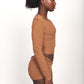 CACAO LIQUID MESH V-BACK MINI SHORTS