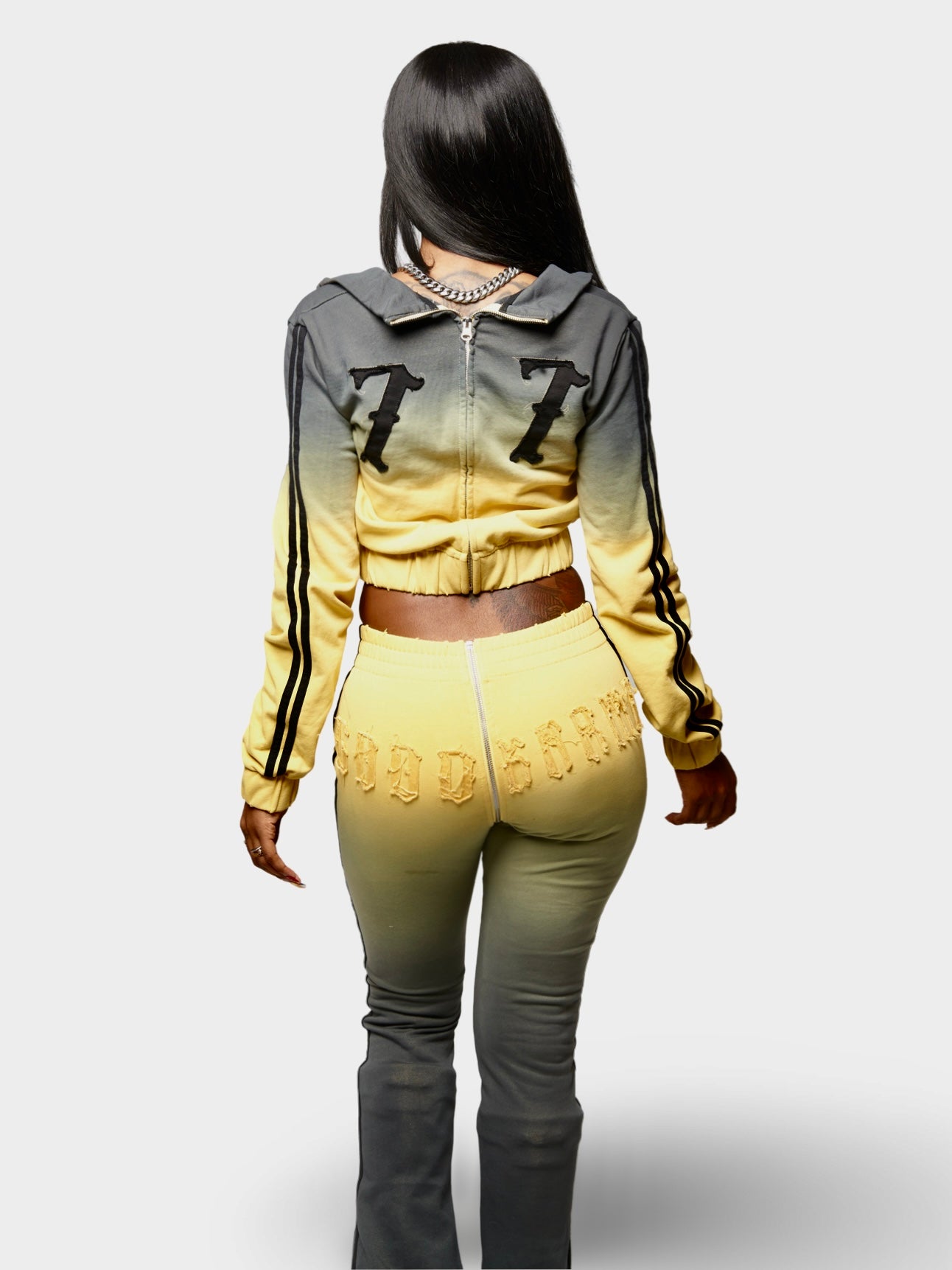 CITRINE GOOD KARMA FULL ZIPPER SWEATPANTS