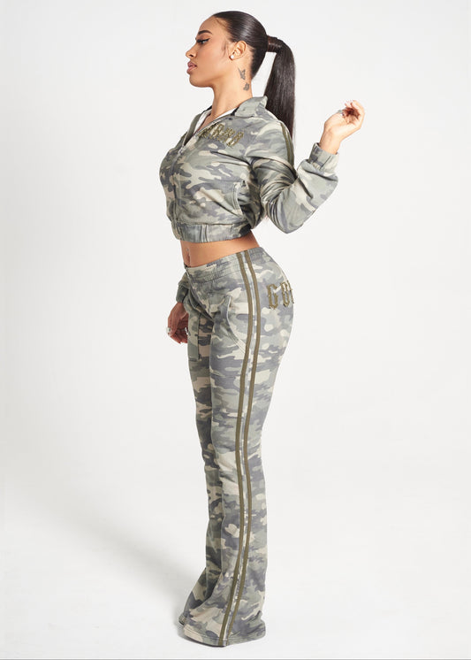 MOSS CAMO GOOD KARMA FULL ZIPPER JACKET